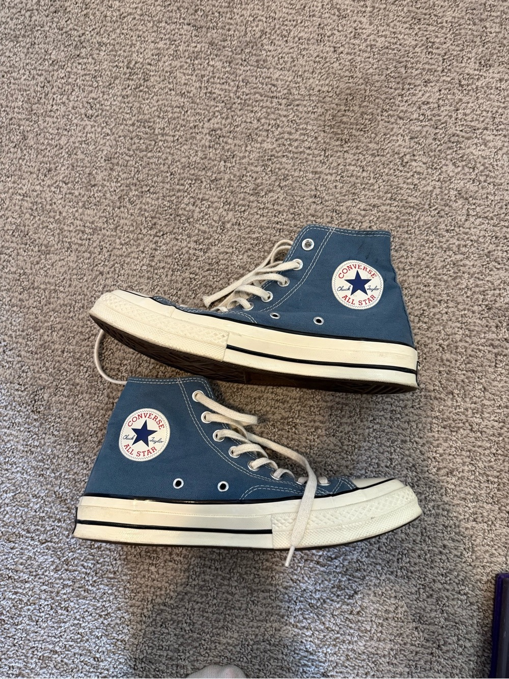 Converse High Top Sneakers - Blue with White Accents